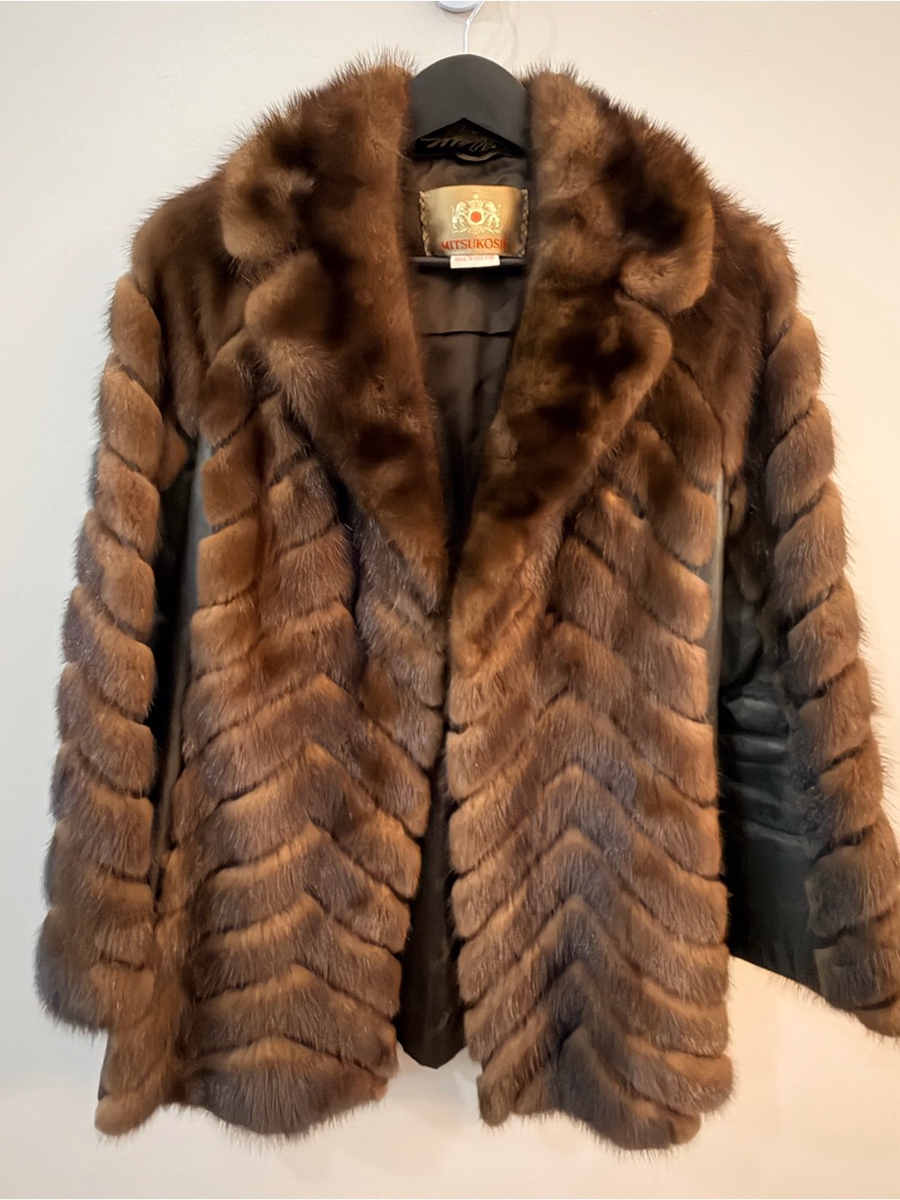 Vintage Brown Fur Coat Jacket - Women's Luxurious Outerwear